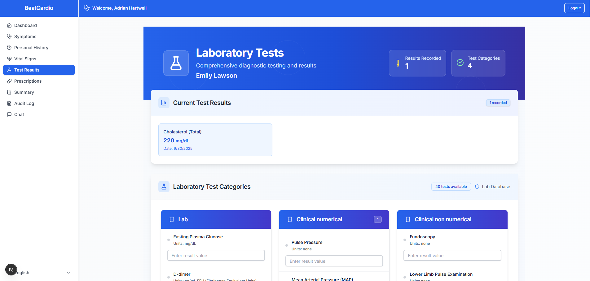 AI-powered cardiac test results intelligence for ECG interpretation, cholesterol analysis, and cardiovascular diagnostics